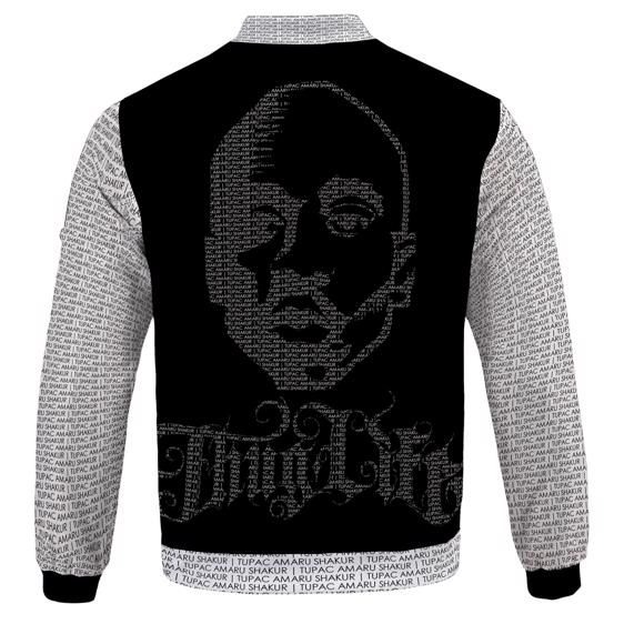 Thug Life Tupac Amaru Shakur Name Face Art Varsity Jacket