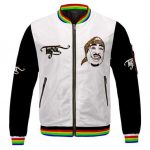 Tupac Makaveli Smoking Gangsta Trippy Effect Varsity Jacket