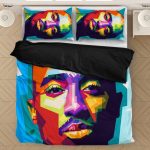 Tupac Shakur Colorful Design Cozy Awesome Bedding Set