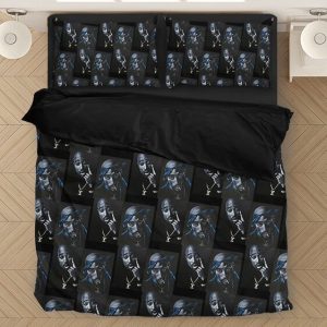 Tupac Amaru Shakur Portrait Pattern Black Dope Bedding Set