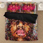 Unique Biggie Smalls Paint Splattered Art Bedding Set