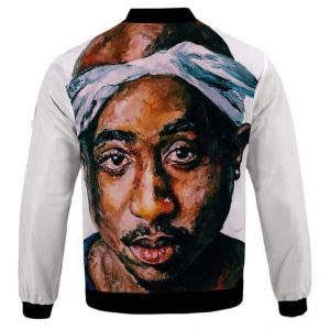 West Coast Hip Hop Icon 2Pac Shakur Face Art Bomber Jacket