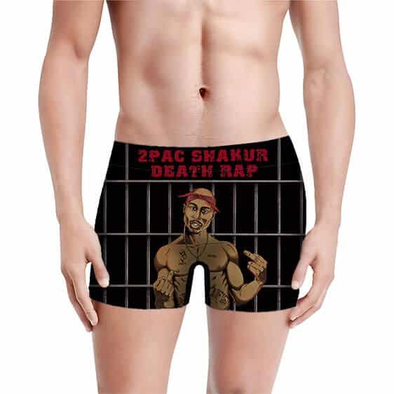 2Pac Shakur Death Rap Behind Bars Badass Men's Underwear
