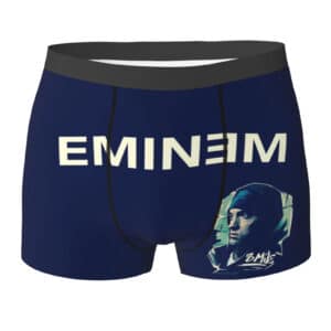 8 Mile Eminem Movie Art Navy Blue Men's Boxer Shorts