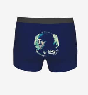 8 Mile Eminem Movie Art Navy Blue Men's Boxer Shorts