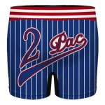 90s Rapper 2Pac Shakur Stripes Pattern Awesome Men's Brief