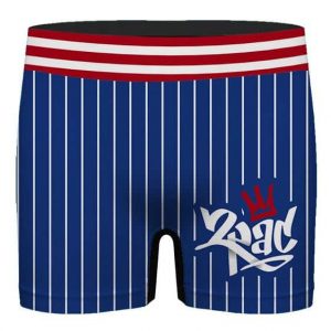 90s Rapper 2Pac Shakur Stripes Pattern Awesome Men's Brief