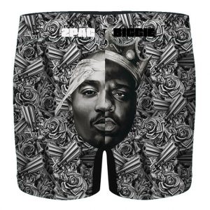 90s Rappers Tupac Shakur & Biggie Gangsta Art Men's Boxers