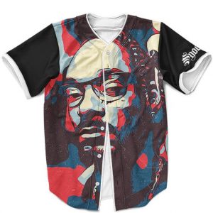 Abstract Red Snoop Doggy Dogg Face Design Baseball Jersey