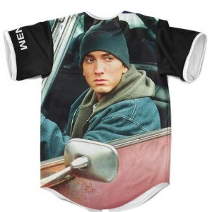 Amazing Eminem Driving His Car Shady Baseball Uniform