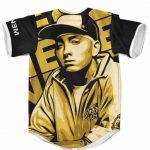 Amazing Eminem Gold Stylized Shady 08 Baseball Uniform