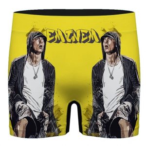 American Rap Icon Eminem Art Yellow Men's Boxer Briefs