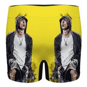 American Rap Icon Eminem Art Yellow Men's Boxer Briefs