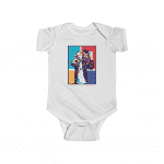 American Rapper Eminem Holding Boombox Pop Art Baby Romper