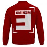 American Rapper Eminem Logo Minimalistic Red Bomber Jacket
