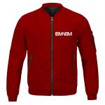 American Rapper Eminem Logo Minimalistic Red Bomber Jacket