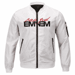 American Rapper Eminem Rap God Amazing White Bomber Jacket