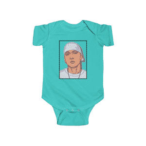American Rapper Marshall Mathers Eminem Portrait Baby Onesie