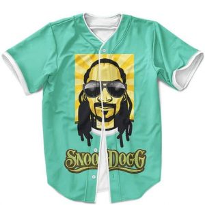 American Rapper Snoop Dogg Dope Teal Baseball Uniform