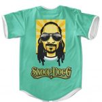 American Rapper Snoop Dogg Dope Teal Baseball Uniform