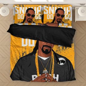 American Rapper Snoop Dogg Fan Art Yellow Bedclothes