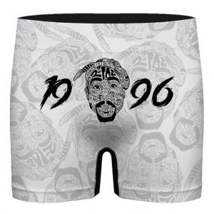 American Rapper Tupac Shakur Death Tribute Art Men's Boxers