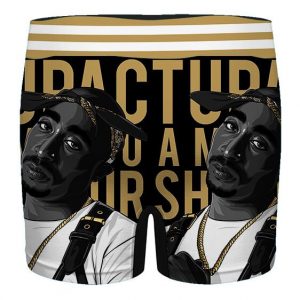 American Rapper Tupac Shakur Pop Art Awesome Men's Boxers