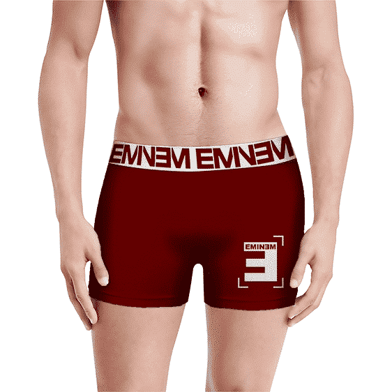 Awesome Eminem Name Logo Maroon Men's Boxer Briefs