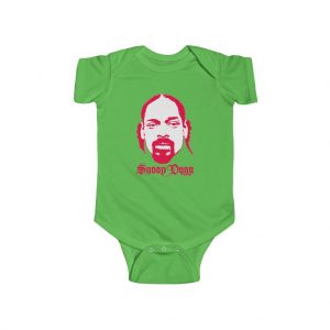 Awesome Snoop Dogg Portrait Red And White Baby Onesie