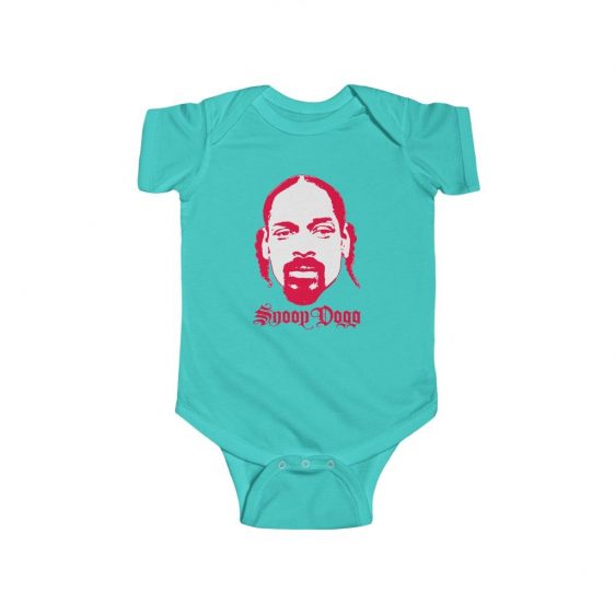 Awesome Snoop Dogg Portrait Red And White Baby Onesie