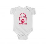 Awesome Snoop Dogg Portrait Red And White Baby Onesie