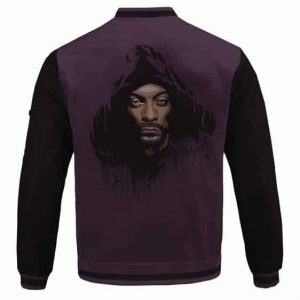 West Coast Rapper Snoop Dogg Graffiti Art Purple Varsity Jacket