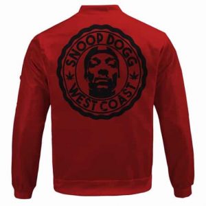 West Coast Hip Hop Icon Snoop Dogg Red Letterman Jacket