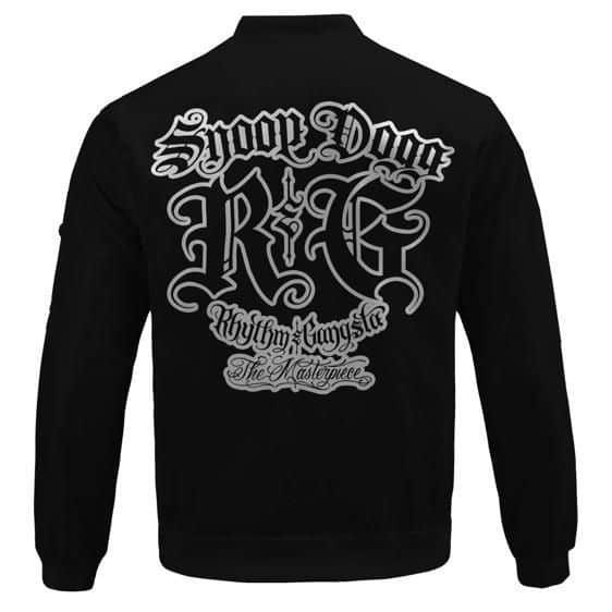 Rhythm And Gangsta Snoop Dogg Logo Black Bomber Jacket