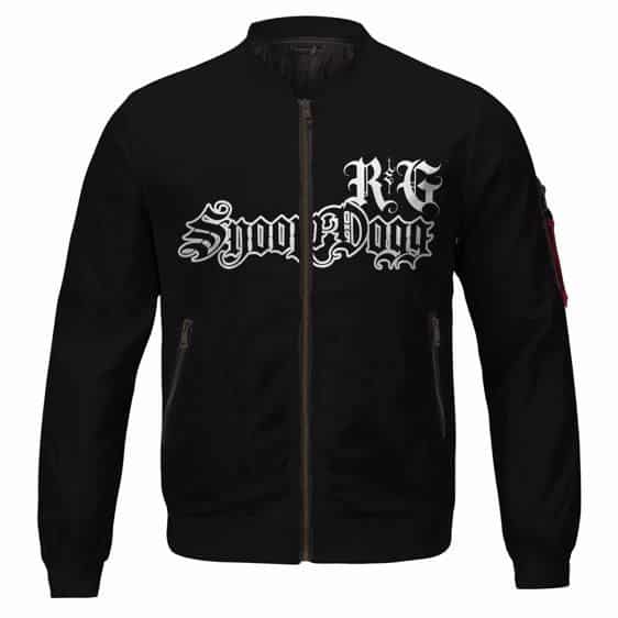 Rhythm And Gangsta Snoop Dogg Logo Black Bomber Jacket