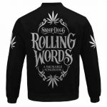 Snoop Dogg Rolling Words Awesome Black Letterman Jacket