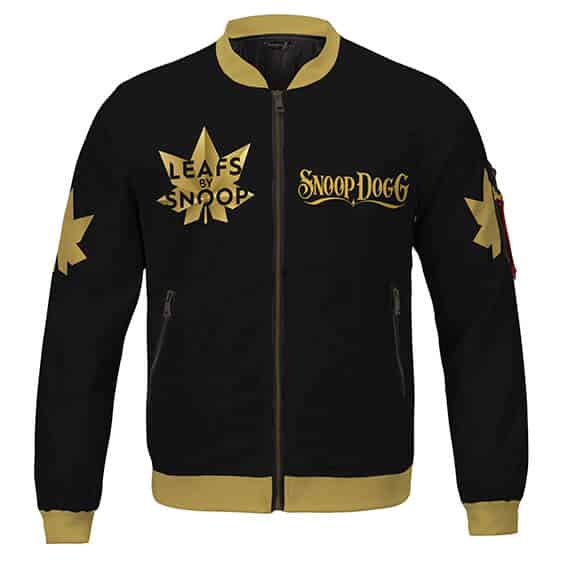 Leafs By Snoop Dogg Cannabis Brand Logo Letterman Jacket