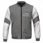 Awesome Snoop Doggy Dogg Eyes Logo Gray Varsity Jacket