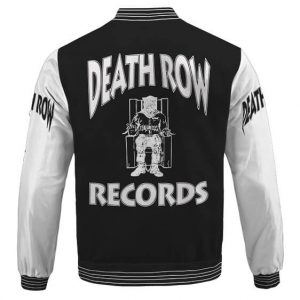 Death Row Records Snoop Doggy Dogg Black Varsity Jacket