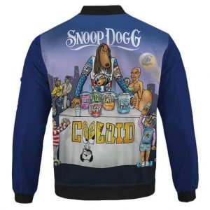 Coolaid Album Cover Snoop Dogg Navy Blue Letterman Jacket