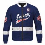 Snoop Dogg Long Beach Puck Hcky Dope Blue Bomber Jacket