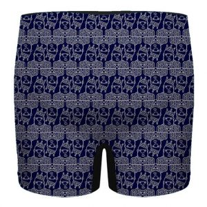 Biggie Smalls Outline Art Minimalist Pattern Men's Boxer Shorts