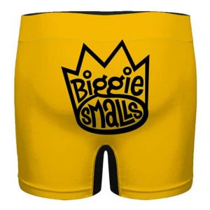 Awesome Biggie Smalls Yellow Crown Logo Men's Boxers