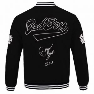 Bad Boy Logo And Sign Notorious Black Bomber Jacket