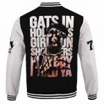 Biggie Gats On Holster Girls On Shoulder Varsity Jacket