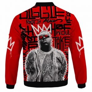 Biggie Smalls Tribute It Was All A Dream Red Bomber Jacket