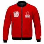 Biggie Smalls White Silhouette Go Big Red Bomber Jacket