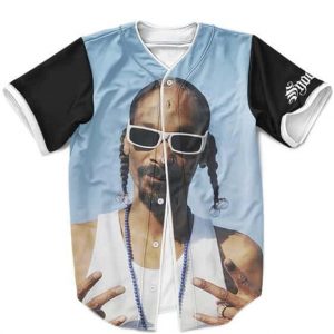 Calvin Broadus Snoop Dogg Blue Black Dope Baseball Shirt