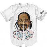 Chill Smiling Snoop Doggy Dogg White Baseball Jersey