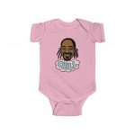 Chillin Snoop Doggy Dogg Minimalistic Portrait Art Baby Bodysuit